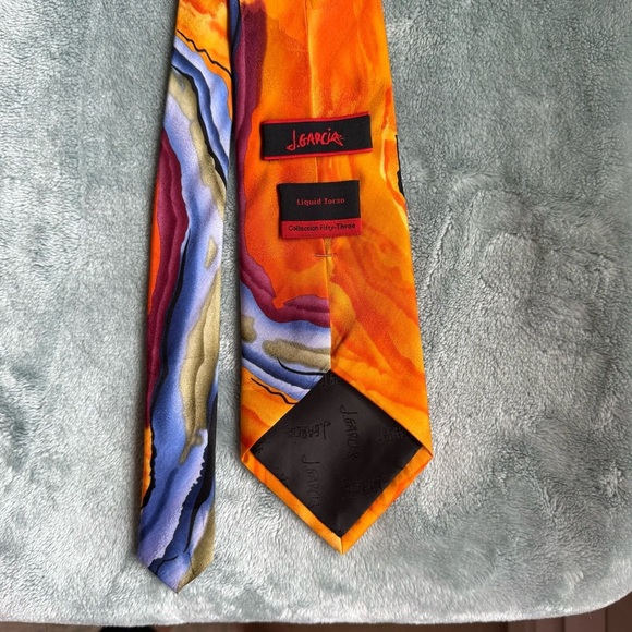 J. Garcia liquid torso Multicolor 100% Silk Tie - Picture 3 of 5